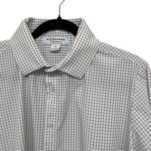 Mizzen+Main Men's L Trim Blue White Check Performance Stretch Shirt